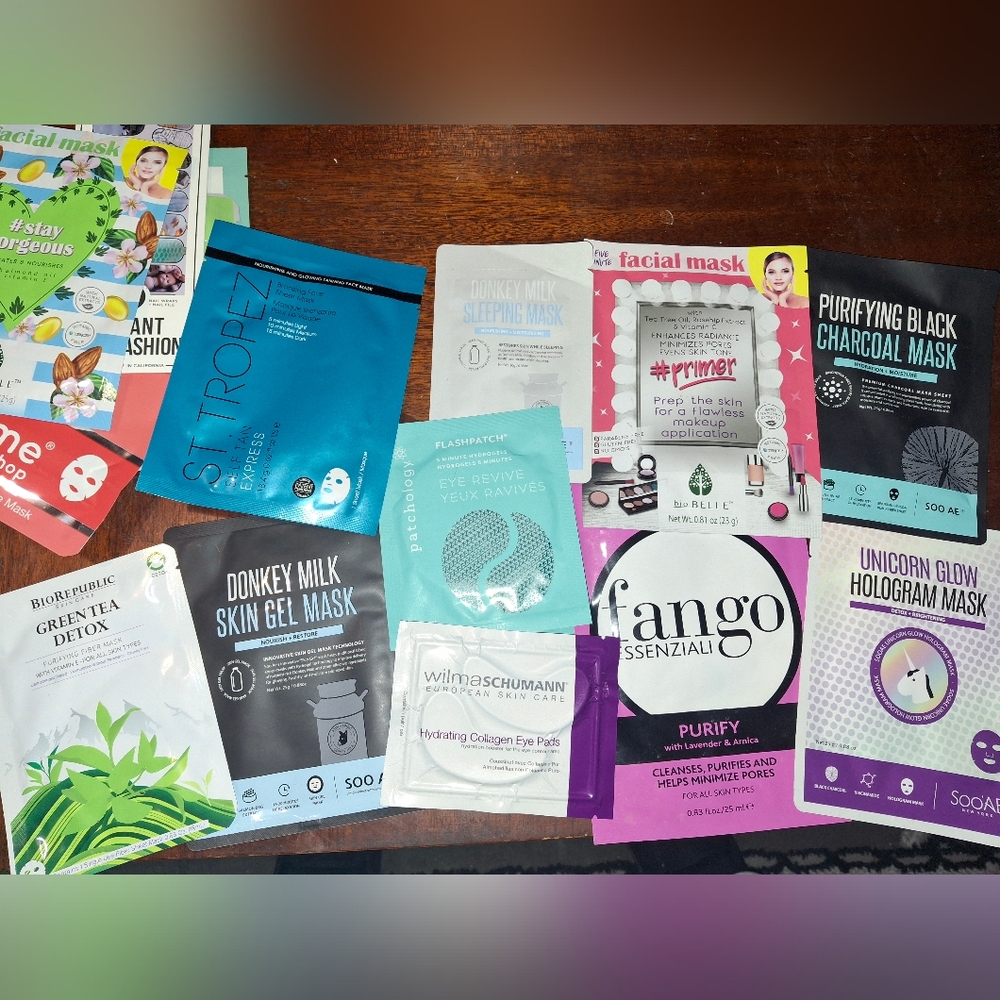 Bundle of masks face,undereye,self tanner,brightening